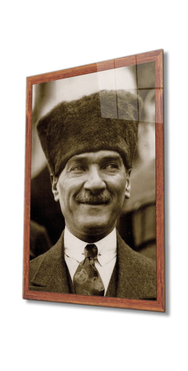 Atatürk Cam Tablo 4 mm Dayanıklı Temperli Cam