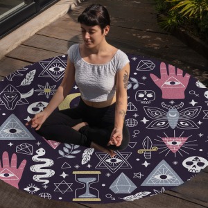 Yoga, Meditasyon,Burçlar ve Mandala Temalı,  Meditasyon Halısı 94