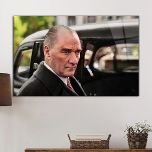 Mustafa Kemal Atatürk ve Arabası Cam Tablo, Darbelere Dayanıklı Kırılmaz Temperli