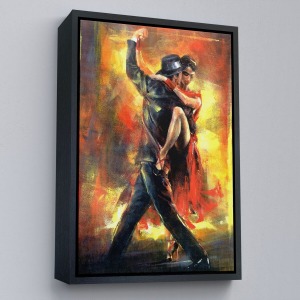 Çerçeveli Tango Yapan Çift Tablosu-6420