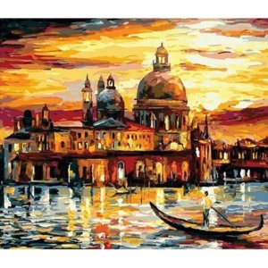  Venedik Gezisi 2 Sayılarla Boyama Seti Kasnaklı  40 x 50