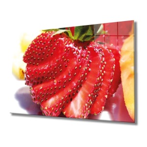 Meyveler Cam Tablo 4mm Dayanıklı Temperli Cam