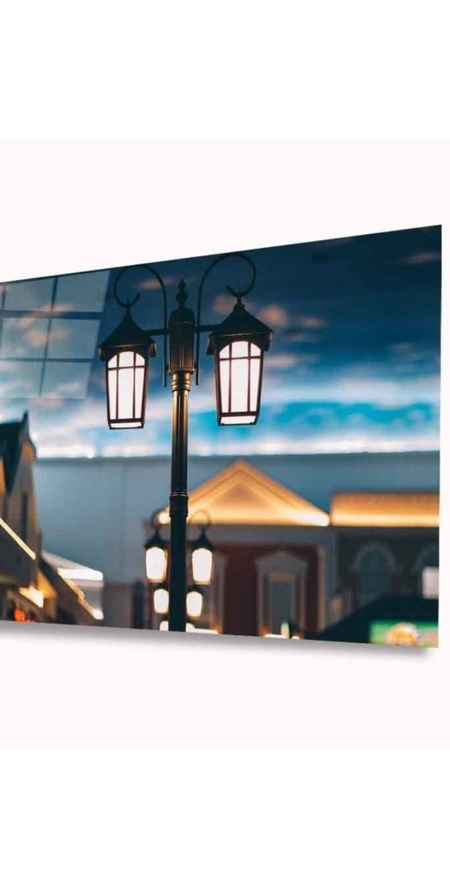 Sokak Lambası Cam Tablo 4mm Dayanıklı Temperli Cam