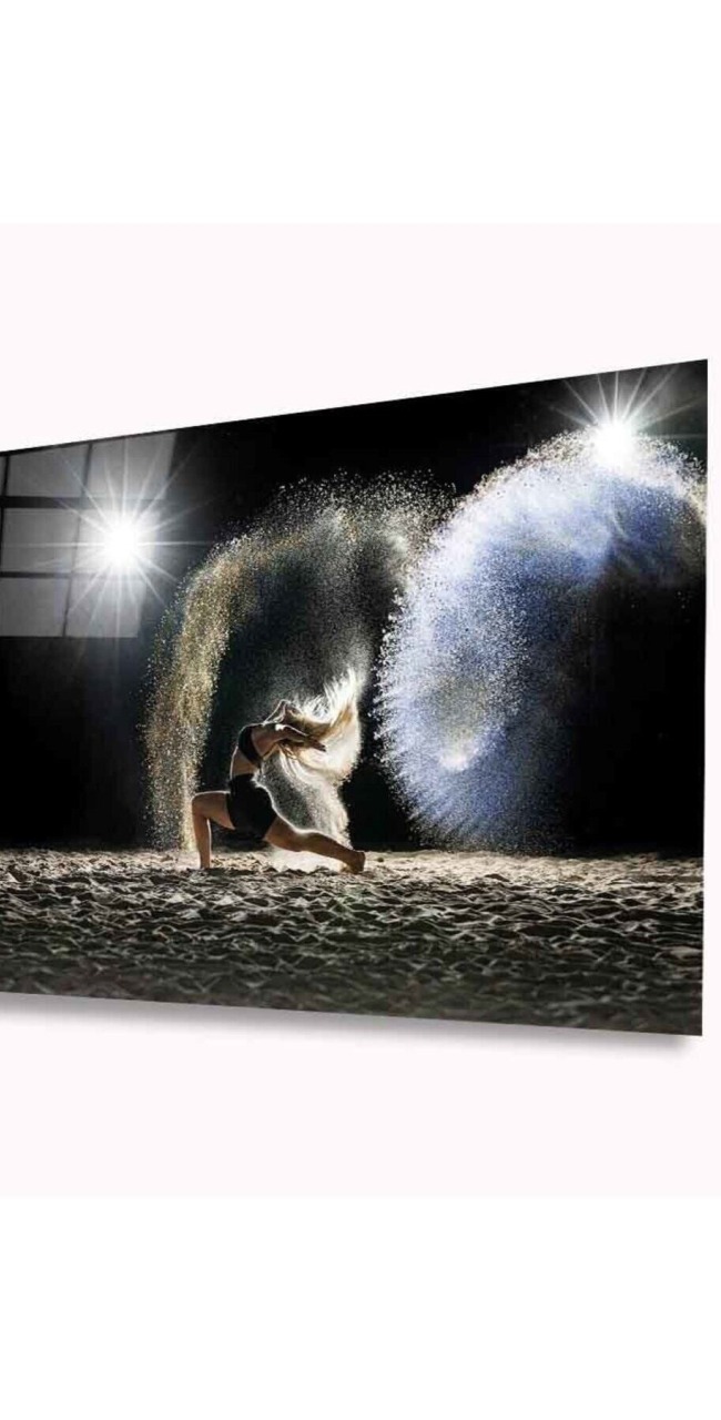 Dansçı Kadın Cam Tablo 4mm Dayanıklı Temperli Cam