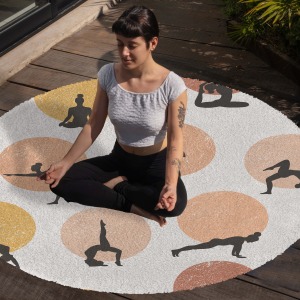 Yoga, Meditasyon,Burçlar ve Mandala Temalı,  Meditasyon Halısı 38