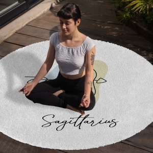 Yoga, Meditasyon,Burçlar ve Mandala Temalı,  Meditasyon Halısı 24