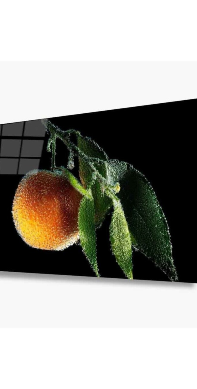 Meyveler Cam Tablo 4mm Dayanıklı Temperli Cam