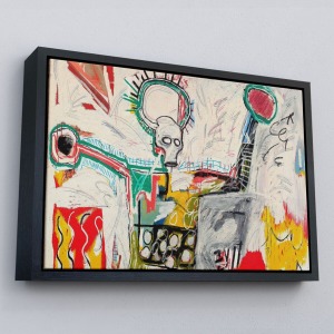 Çerçeveli Jean Michel Basquiat'İn Untitled 1982 Kanvas Tablo-5016