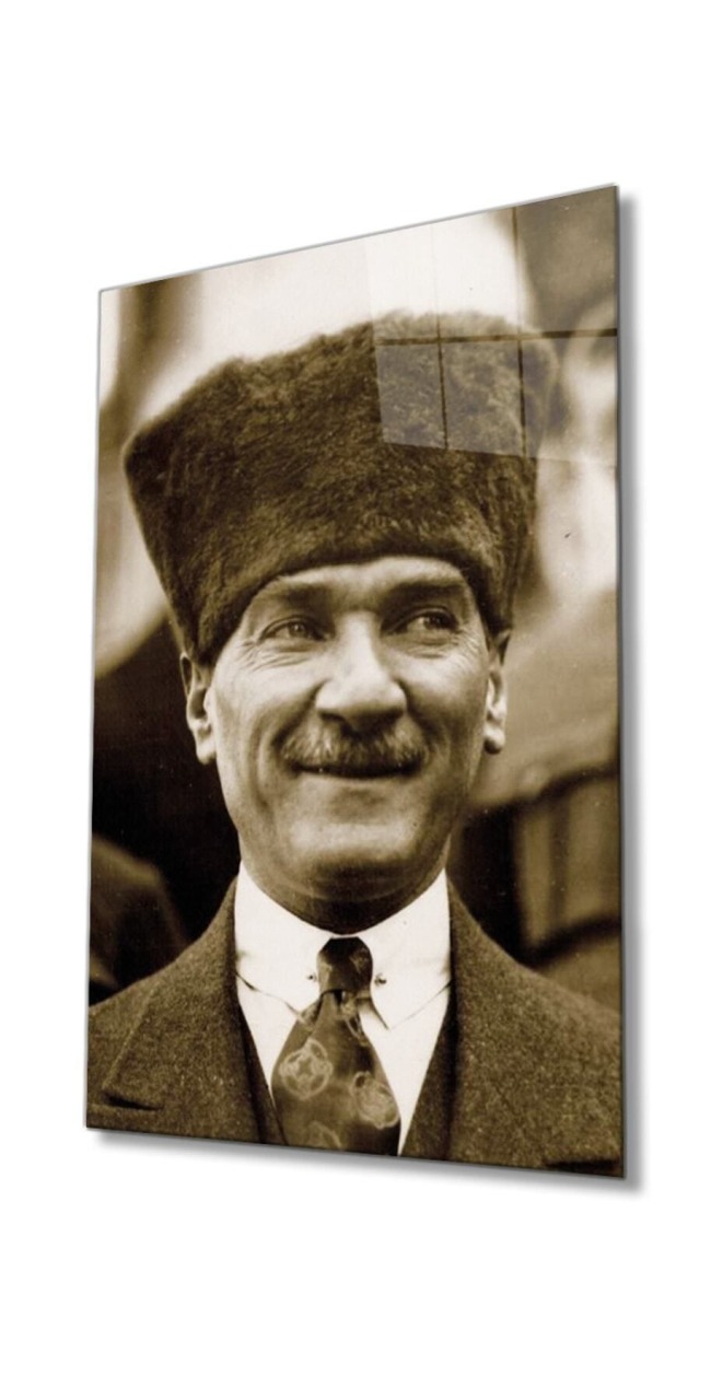 Atatürk Cam Tablo 4 mm Dayanıklı Temperli Cam