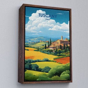 Çerçeveli Toskana İtalya Tablosu - Tuscany-7764