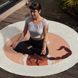 Yoga, Meditasyon,Burçlar ve Mandala Temalı,  Meditasyon Halısı 88
