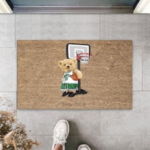 Bej Kapı Önü Paspası Basketbolcu Ayıcık Desen Ps960
