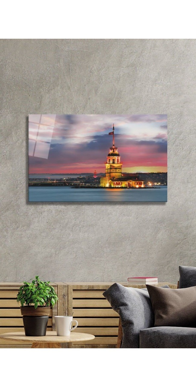 Kız Kulesi Cam Tablo