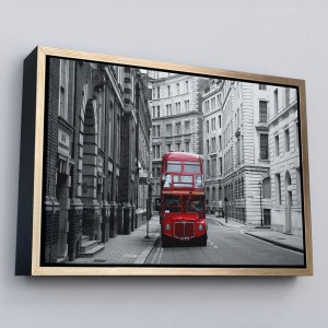 Çerçeveli Londra Kırmızı Otobüs Tablosu-6622