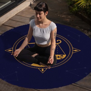 Yoga, Meditasyon,Burçlar ve Mandala Temalı,  Meditasyon Halısı 104