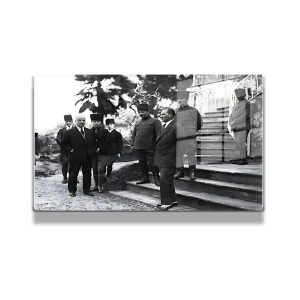 Atatürk Cam Tablo Yatay 350