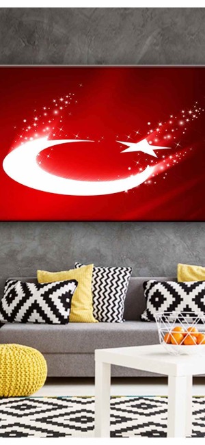 SANATSAL TÜRK BAYRAĞI KANVAS TABLO