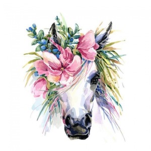  Unicorn Sayılarla Boyama Seti Kasnaklı  40 x 50