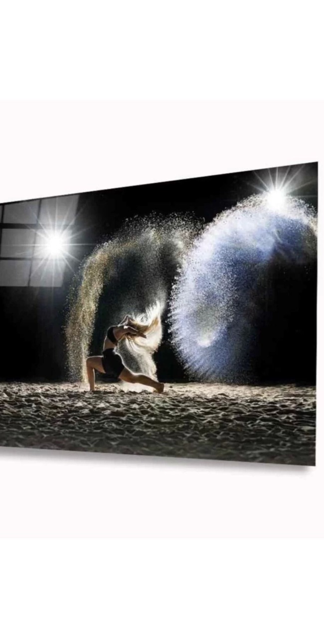 Dansçı Kadın Cam Tablo 4mm Dayanıklı Temperli Cam