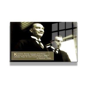 Atatürk Cam Tablo Yatay 713