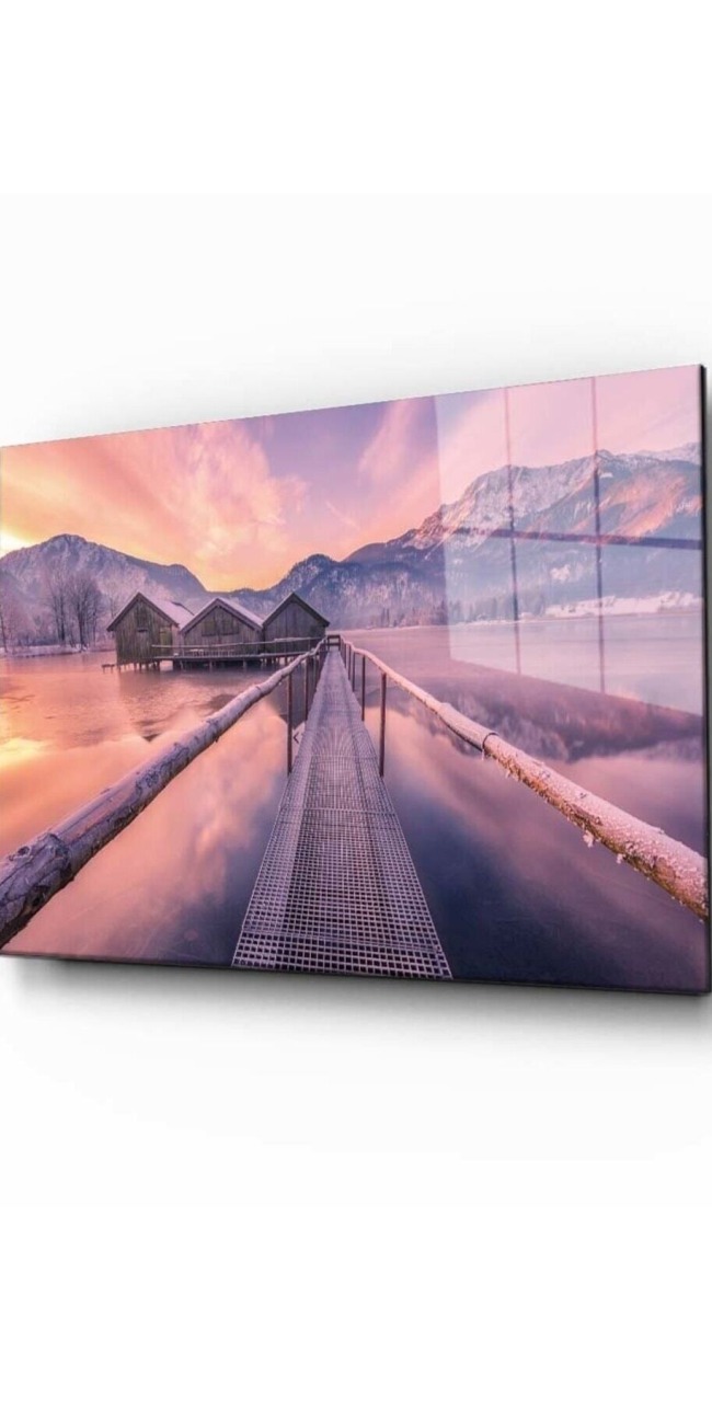 Doğa Manzara Cam Tablo 4mm Dayanıklı Temperli Cam
