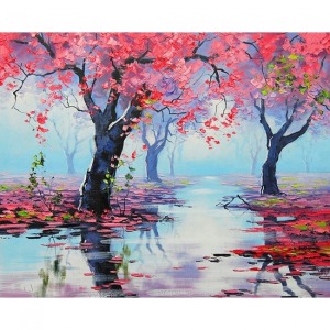  Bahar İhtişamı Sayılarla Boyama Seti  Kasnaklı  40 x 50
