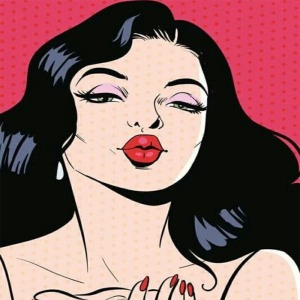  Popart Kiss Sayılarla Boyama Seti  Kasnaklı  40 x 50