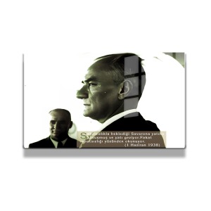 Atatürk Cam Tablo Yatay 745