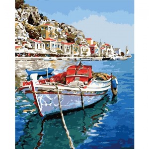  Renkler Karışınca Sayılarla Boyama Seti  Kasnaklı  40 x 50