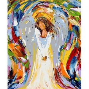  Melek Anne Sayılarla Boyama Seti Kasnaklı  40 x 50