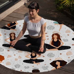 Yoga, Meditasyon,Burçlar ve Mandala Temalı,  Meditasyon Halısı 33