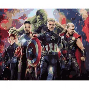  Marvel Sayılarla Boyama Seti Kasnaklı  40 x 50