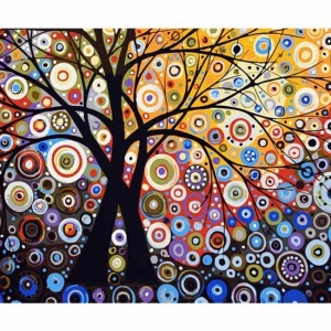  Mitoloji ve Ağaç Sayılarla Boyama Seti  Kasnaklı  40 x 50