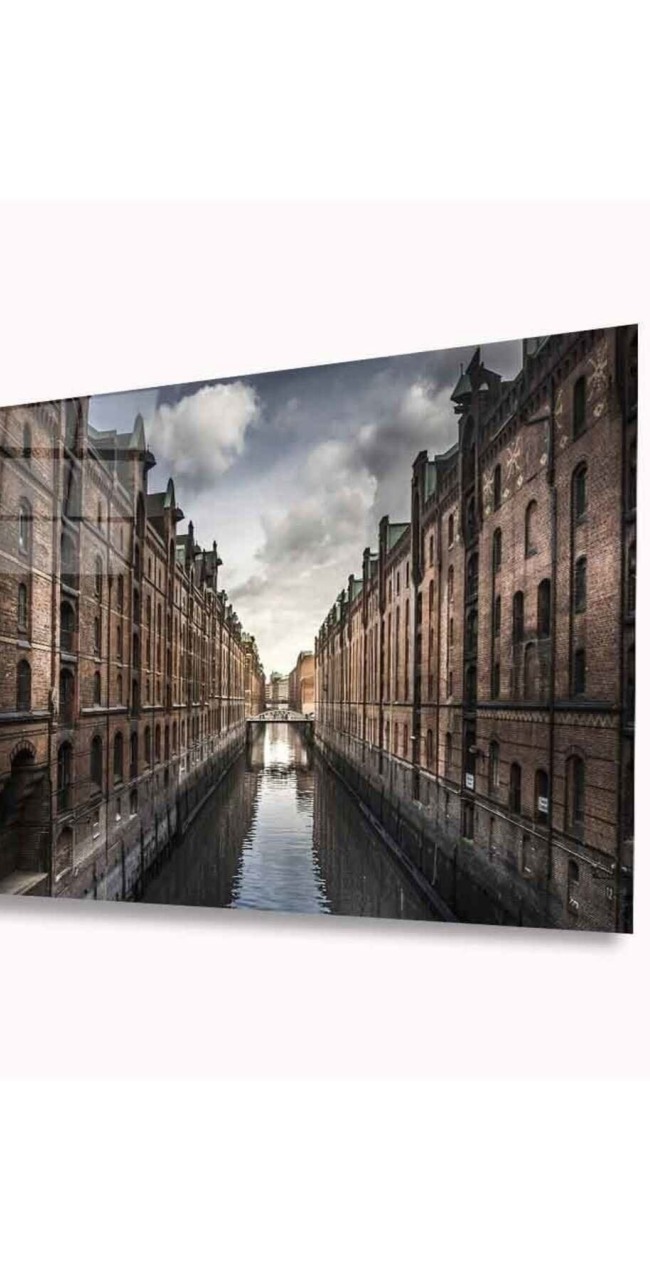 Hamburg Şehir Cam Tablo 4mm Dayanıklı Temperli Cam