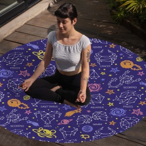 Yoga, Meditasyon,Burçlar ve Mandala Temalı,  Meditasyon Halısı 80
