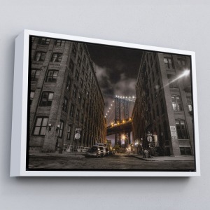 Çerçeveli Manhattan Sokak Manzara Tablosu-6517
