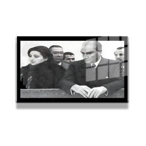 Atatürk Cam Tablo Yatay 123