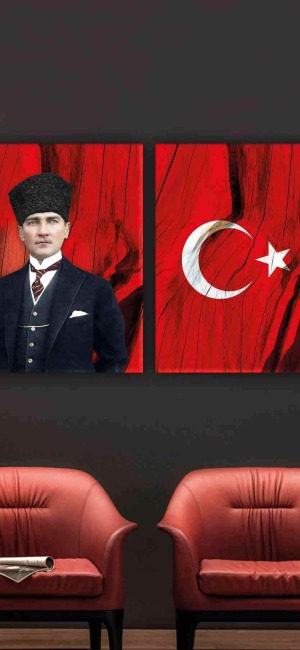 EN GÜZEL ATATÜRK VE BAYRAK İKİLİ TABLO