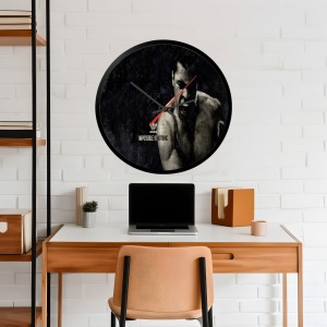İkonik Spor Fotoğrafları Yuvarlak Kanvas Duvar Saati 278