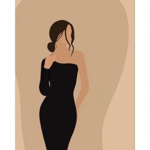  Kadının Esareti 4 Sayılarla Boyama Seti Kasnaklı  40 x 50