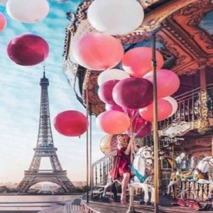  Eyfelde Lunapark Sayılarla Boyama Seti  Kasnaklı  40 x 50