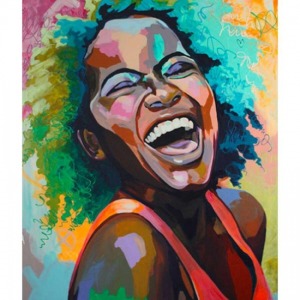  Afrika Kahkası  Sayılarla Boyama Seti Kasnaklı  40 x 50