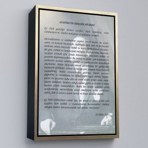Çerçeveli Atatürk'Ün Gençliğe Hitabesi Duvar Tablosu-6465