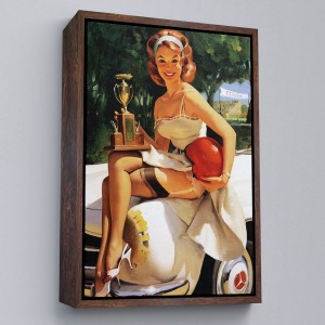 Çerçeveli Kupa Kızı Kazanan Kız Tablosu - Trophy Girl A Winner-6456