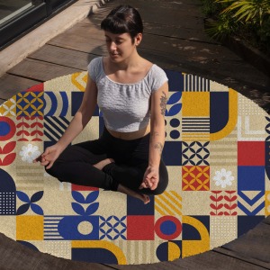 Yoga, Meditasyon,Burçlar ve Mandala Temalı,  Meditasyon Halısı 103
