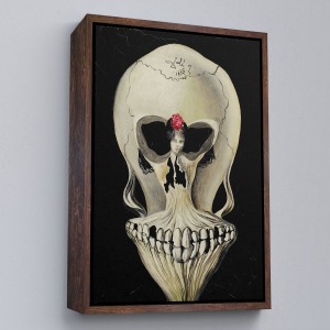 Çerçeveli Salvador Dali - Balerin Ve Kafatası Tablo-7393