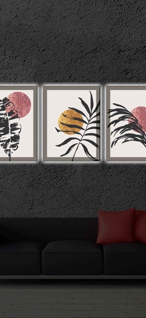BİR SANATÇININ ELİNDEN3LÜ LED IŞIKLI KANVAS TABLO