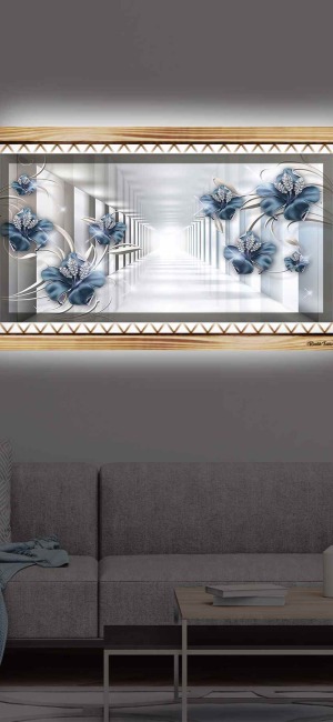 3D GÖRÜNÜMLÜ SOFT RUSTİK LEDLİ TABLO