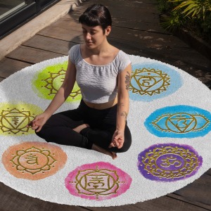 Yoga, Meditasyon,Burçlar ve Mandala Temalı,  Meditasyon Halısı 91