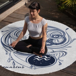 Yoga, Meditasyon,Burçlar ve Mandala Temalı,  Meditasyon Halısı 42